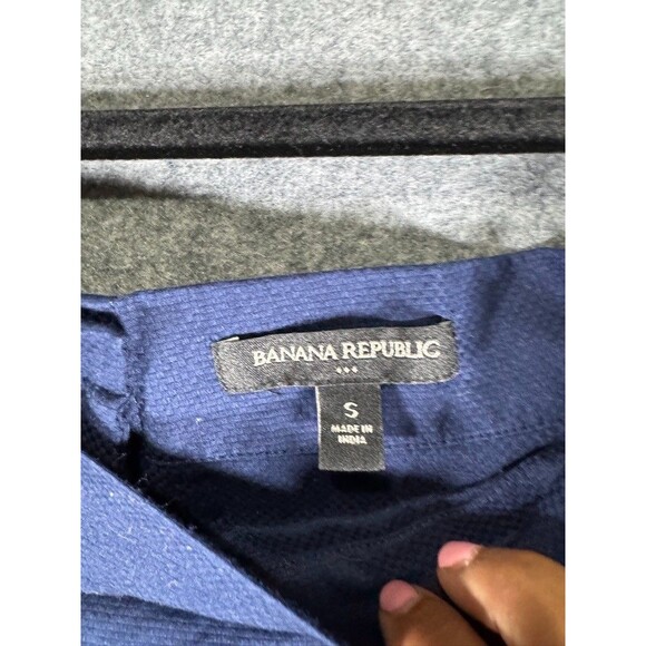 Banana Republic Top Women Small Blue Off The Shoulder Cotton Career Office - Picture 2 of 8